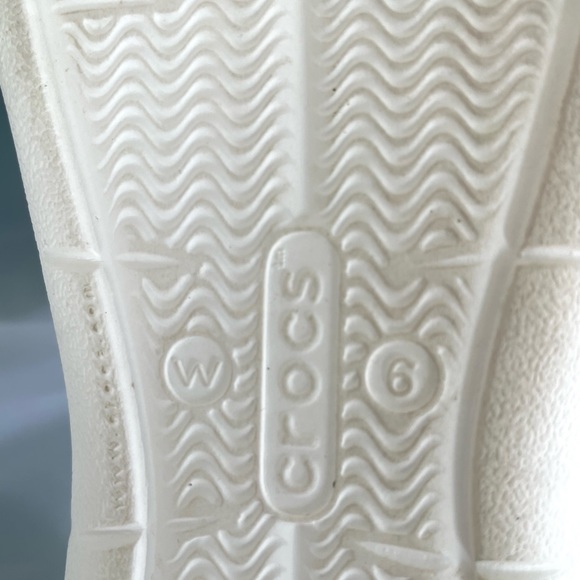 Crocs Swiftwater Wave Slip Ons Women's Sz 6 Teal/White Slingback Worn 2x - Picture 5 of 11